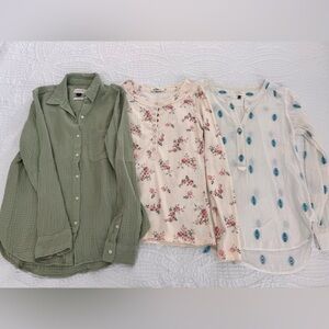 Three long sleeved shirts